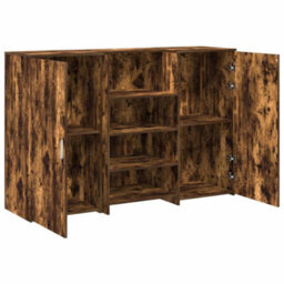 Berkfield Durable Reception Desk Smoked Oak 155X50X103.5 Cm Engineered Wood - thumbnail 6