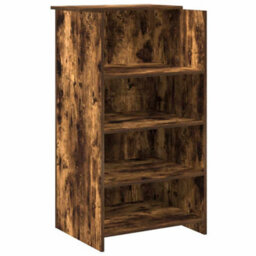 Berkfield Durable Reception Desk Smoked Oak 155X50X103.5 Cm Engineered Wood - thumbnail 8