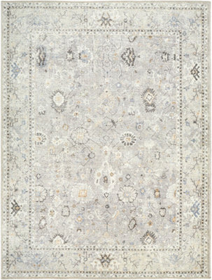 Livabliss Becki Owens Davina-Vintage Grey Brown Traditional Boho Living Dining Bedroom Rug 200 X 275 Cm Easy Care, Non Shedding - image 1