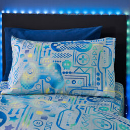 Catherine Lansfield Kids Gamer So Soft Single Duvet Cover Set With Pillowcase Grey - thumbnail 3