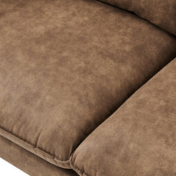 Furniturebox Uk Monroe Brown Faux Leather 3 Seater Sofa - thumbnail 4