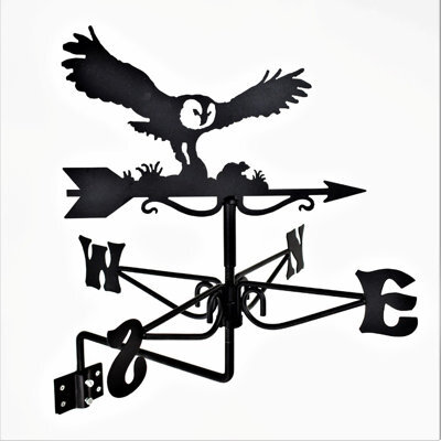 Oakley Mini Owl & Mouse Weathervane - Steel - L38 X W38 X H48 Cm - Black - image 1