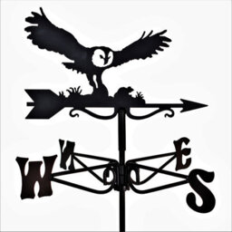 Oakley Mini Owl & Mouse Weathervane - Steel - L38 X W38 X H48 Cm - Black - thumbnail 5