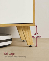 LEDREM Tv Stand With 2 Doors, Tv Stand With Adjustable Shelves, Length 140 Cm, For 65 Inch Tvs, Living Room - thumbnail 5