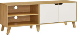LEDREM Tv Stand With 2 Doors, Tv Stand With Adjustable Shelves, Length 140 Cm, For 65 Inch Tvs, Living Room - thumbnail 1