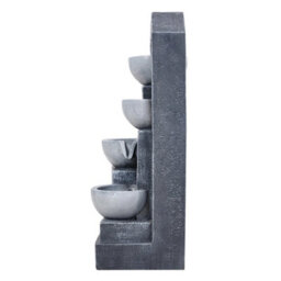 Breeins 4-Tierd Solar Powered Water Fountain Outdoor Gardening Decor With Warm Light, Durable Resin - thumbnail 5