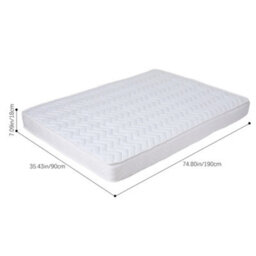 Living And Home Single Mattress Foam Pocket Spring Hybrid Mattress W 900 X D 1900 mm - thumbnail 6