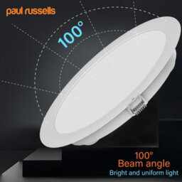 Paul Russells Led Round Panel Ceiling Lights, 24W 2450 Lumens, Spotlights, Ip20, 4000K Cool White, Pack Of 10 - thumbnail 5