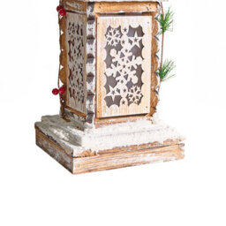 Beliani Christmas Decoration Led Lentira Post Lamp 80 Cm Light Brown - thumbnail 7