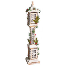 Beliani Christmas Decoration Led Lentira Post Lamp 80 Cm Light Brown - thumbnail 4