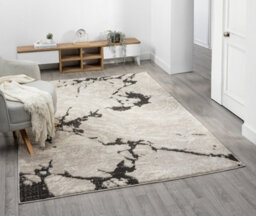 Eleanor Modern Embossed Contemporary Living Room Area Rug - Abstract Design,mocha,160 X 230 Cm - thumbnail 1