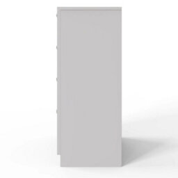 Matt White 4 Drawer Chest Panelled Front Deep Storage Modern - thumbnail 5