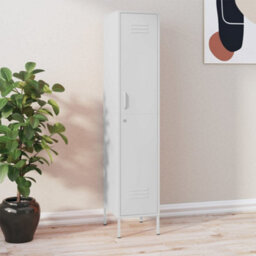 Walplus Locker Cabinet White 35X46X180 Cm Steel