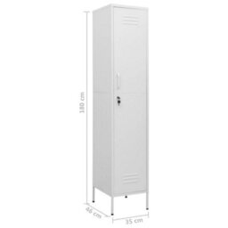 Walplus Locker Cabinet White 35X46X180 Cm Steel - thumbnail 9