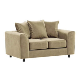Furnishings For Less UK Brooklyn Plush Velvet Fabric Sofa Set 3 And 2 Seater Sofa Foam Beige - thumbnail 3