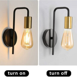 2X Retro Led Wall Lamp Ball Metal Wall Light Indoor Sconce For Dekor Bedroom E27 - thumbnail 4