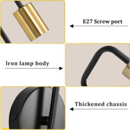 2X Retro Led Wall Lamp Ball Metal Wall Light Indoor Sconce For Dekor Bedroom E27 - thumbnail 3