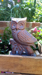 Inspirational Gifting Small Owl On Oak Branch Figurine Sculpture Ornament - thumbnail 4