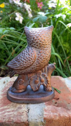 Inspirational Gifting Small Owl On Oak Branch Figurine Sculpture Ornament - thumbnail 3