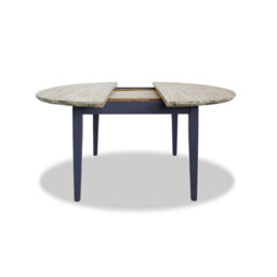 Statement Furniture Florence Round Oval Extendable Kitchen Dining Table In Navy Blue - thumbnail 4