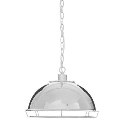 Orsina Chrome Pendant Light With Wire Grille & Chain Suspension,tough Iron Build Lamp,decorative Ceiling Light - image 1