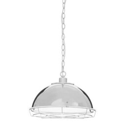 Orsina Chrome Pendant Light With Wire Grille & Chain Suspension,tough Iron Build Lamp,decorative Ceiling Light - thumbnail 2