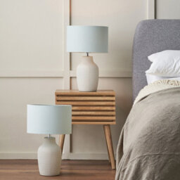 Pacific Lifestyle Set Of 2 Kai Duck Egg Textured Tall Ceramic Table Lamp - thumbnail 1