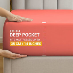 Lazzaro Premium 100% Egyptian Cotton Fitted Sheet 35Cm Extra Deep Pocket - thumbnail 3