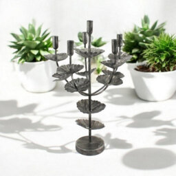Minster Candle Holder - Metal - L34 X W36 X H57 Cm - Silver - thumbnail 3