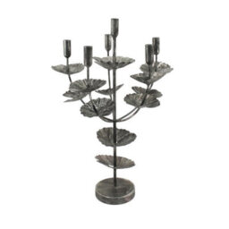 Minster Candle Holder - Metal - L34 X W36 X H57 Cm - Silver