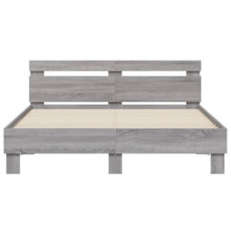 Berkfield Bed Frame Without Mattress Grey Sonoma 140X190 Cm - thumbnail 5