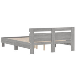 Berkfield Bed Frame Without Mattress Grey Sonoma 140X190 Cm - thumbnail 7