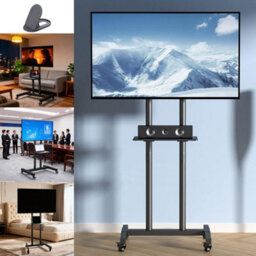 Mobile Floor Stand Tv Mount Bracket Stand Trolley Cart - thumbnail 1