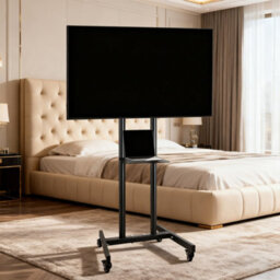 Mobile Floor Stand Tv Mount Bracket Stand Trolley Cart - thumbnail 6