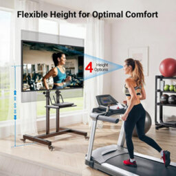 Mobile Floor Stand Tv Mount Bracket Stand Trolley Cart - thumbnail 7