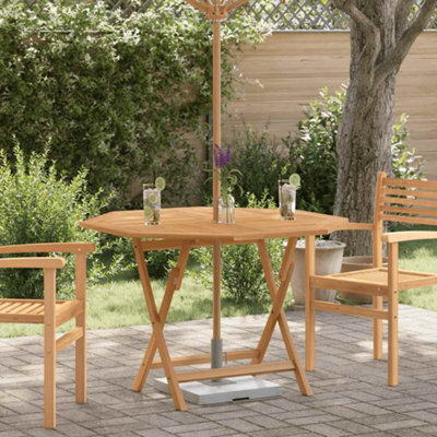 Walplus Folding Garden Table 110X110X75 Cm Solid Wood Teak - image 1