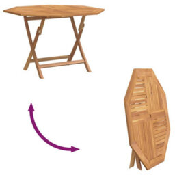 Walplus Folding Garden Table 110X110X75 Cm Solid Wood Teak - thumbnail 5
