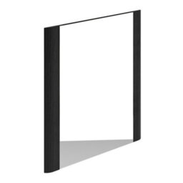Plum&clay Emery Textured Black Framed Bathroom Mirror (H)60Cm (W)60Cm