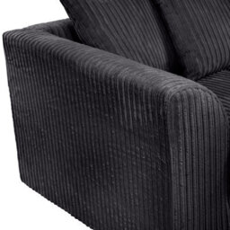 SquareBoxx Lennox Black Sofa Set 3 Seater + 2 Seater - thumbnail 6