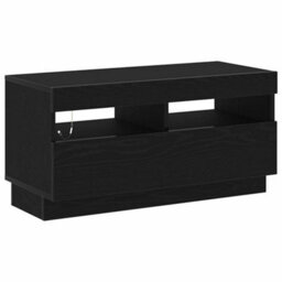 Berkfield Tv Cabinet With Led Lights - Black Oak, 80X35X40 Cm, Made Of Engineered Wood - thumbnail 5