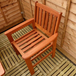 Hardwood 4 Seat Garden Dining Set With 2 Armchairs, 2 Seater Bench And Rectangular Table - Easy, Quick Assembly - thumbnail 2