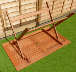 Hardwood 4 Seat Garden Dining Set With 2 Armchairs, 2 Seater Bench And Rectangular Table - Easy, Quick Assembly - thumbnail 5