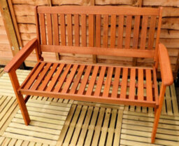 Hardwood 4 Seat Garden Dining Set With 2 Armchairs, 2 Seater Bench And Rectangular Table - Easy, Quick Assembly - thumbnail 3
