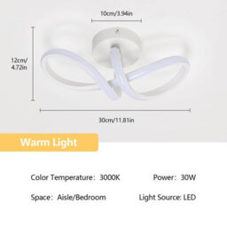 Pheashine Sleek Led Ceiling Light 3000K Modern 30Cm Fixture For Living Room Kitchen Bedroom Corridor - thumbnail 4