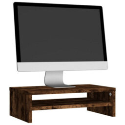 Vidaxl Monitor Stand Smoked Oak 42X24X13 Cm Engineered Wood Monitor Stands - thumbnail 3