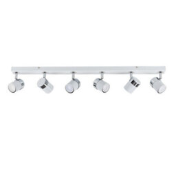 Valuelights Rosie White Ceiling Bar Spotlight And Gu10 Spotlight Led 5W Warm White 3000K Bulbs