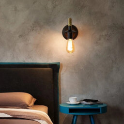 2Pcs Industrial Wall Light Sconce Fixture Hemp Rope Retro Wall Lamp Bedroom E27 - thumbnail 5