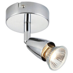 Led Adjustable Ceiling Spotlight Chrome Plate Single Gu10 Dimmable Downlight - thumbnail 1