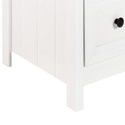 Wyld And Coco Novacasa 6-Drawer Chest White With Black Accents And Solid Wood Legs, W120 X D45 X H80Cm - thumbnail 9