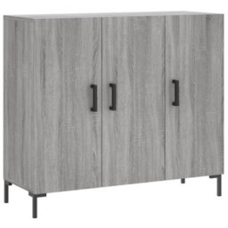 Berkfield Modern Sideboard Grey Sonoma 90X34X80 Cm Engineered Wood - thumbnail 1